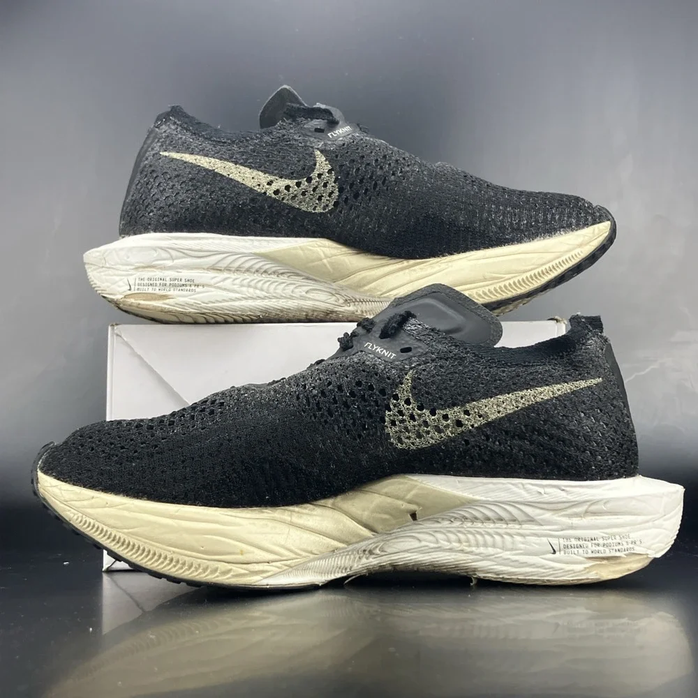 Nike ZoomX Vaporfly Next% 3 - Women's Size 5.5 'Black Gold Grain' (DV4130-002)